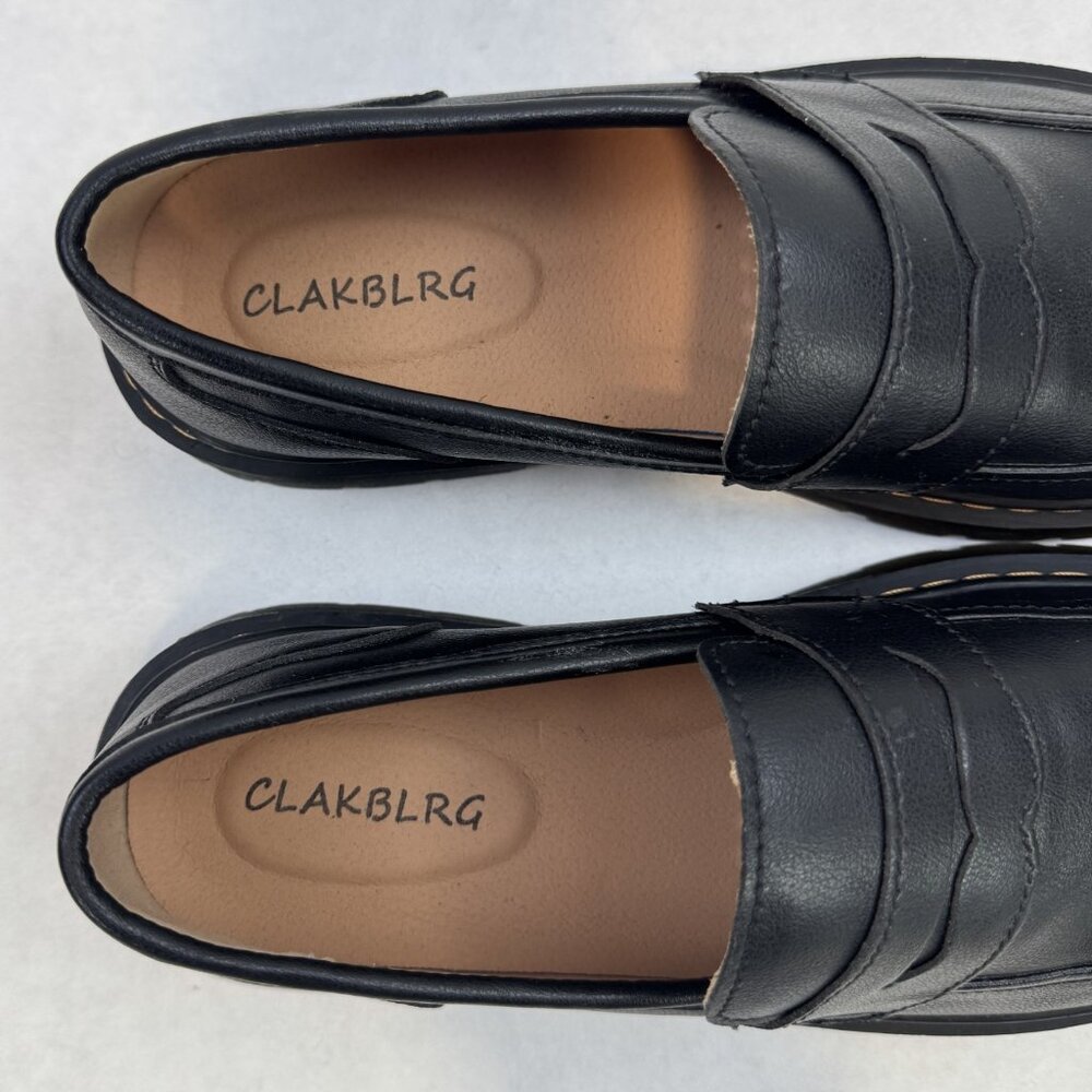 CLAKBLRG Womens Black Penny Loafers Slip On Comfort Driving Moccasins Size 10 - Picture 8 of 13